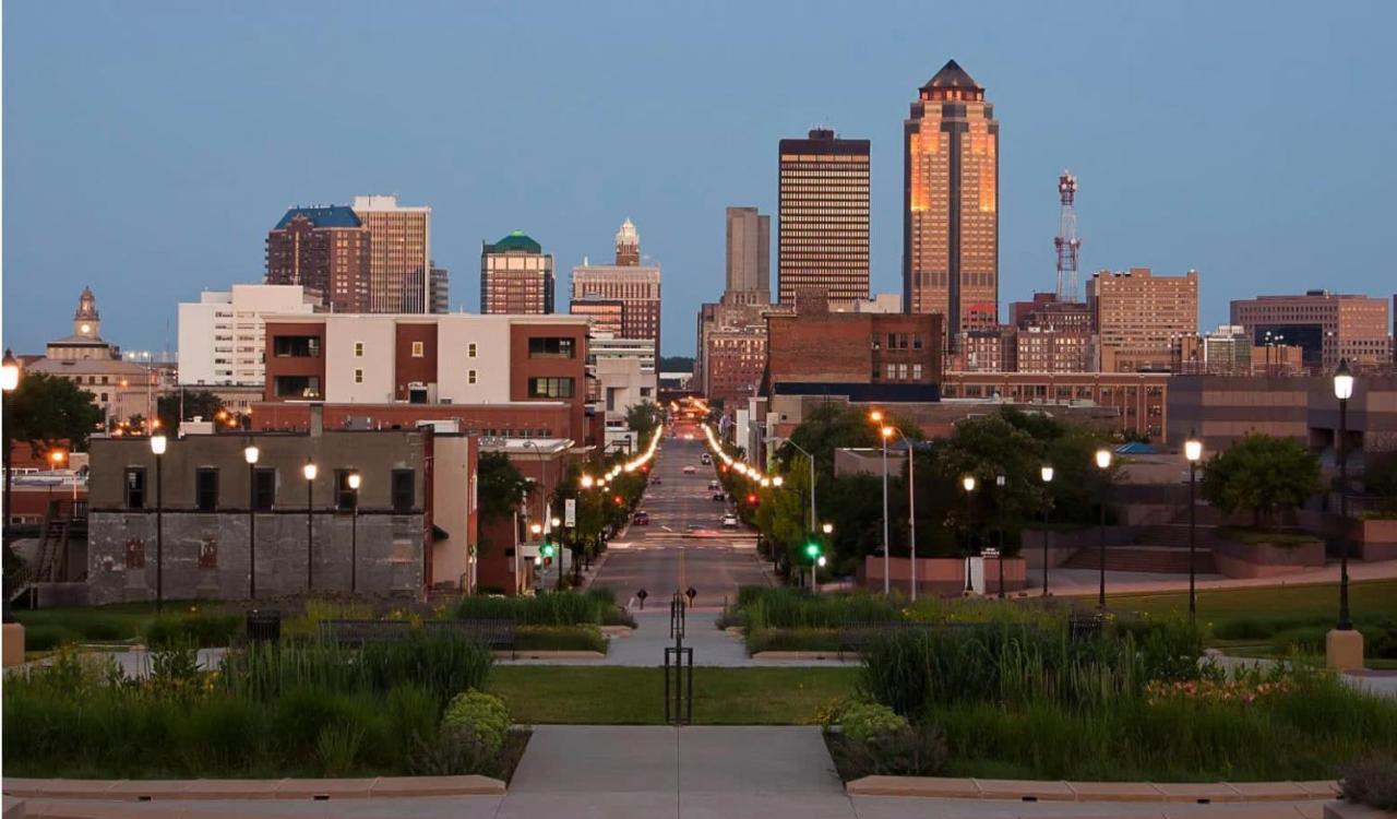 Quiet 1 Bed Studio Heart Of Downtown Des Moines Exterior foto